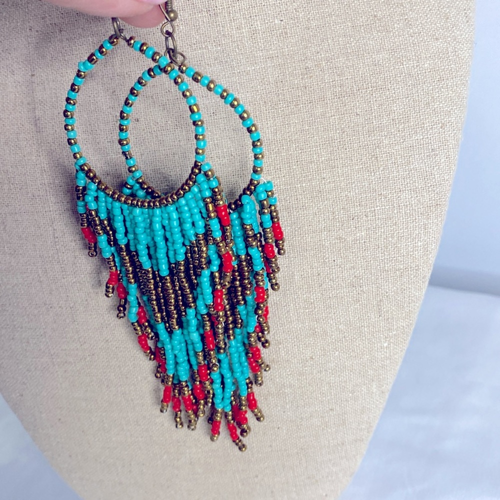 Ethnic Fringe Earrings